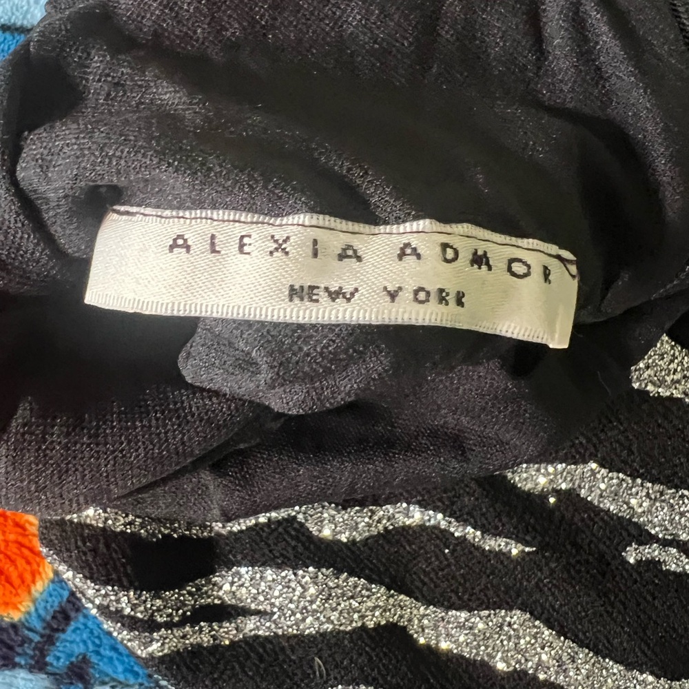 Alexia Admor New York Women’s Zebra black and Silver glitter dress NWT NEW - Picture 6 of 6
